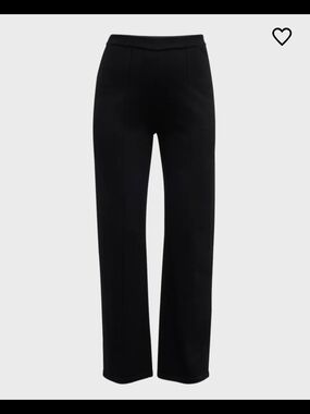 St. John Black Straight-Leg Pull-On Pants